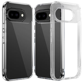 HR PREMIUM PURE CRYSTAL TRANSPARENT THICK 2.0MM SHOCKPROOF CHROMED BUTTONS CASE COVER FOR GOOGLE PIXEL 10A - CLEAR