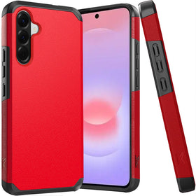 HR Premium Tough Strong Hybrid (Magnet Mount Friendly) Case Cover For Samsung Galaxy A37 / A36 - Red