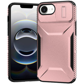 Premium Ultimate U Design Hybrid Case With Camera Window Covering for iPhone 16E (E Edition) / SE4 (2025)/ 17e - Rose Gold