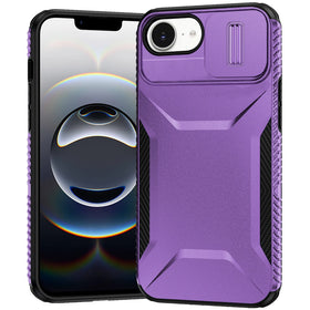Premium Ultimate U Design Hybrid Case With Camera Window Covering for iPhone 16E (E Edition) / SE4 (2025)/ 17e - Purple
