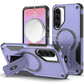 HR Premium Sturdy Bracket Kickstand Magnetic Hybrid Case For Samsung Galaxy A37 / A36 - Purple