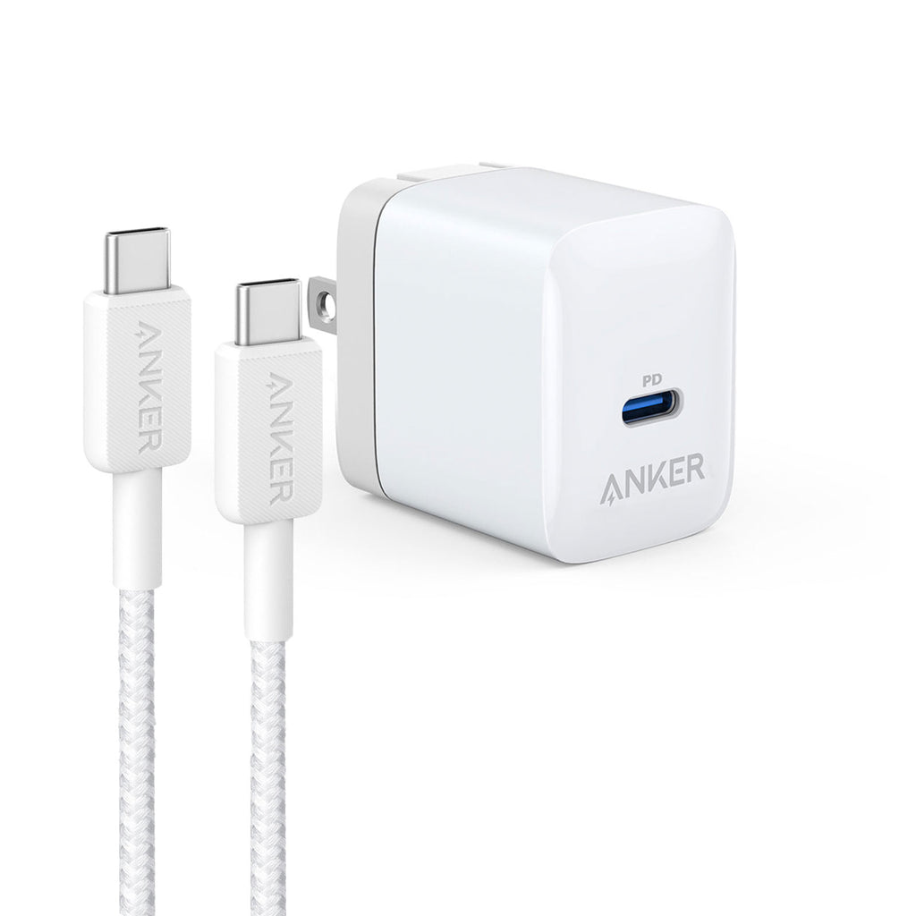 Anker Powerport III 20W PD USB-C Wall Charger + Anker 3' USB-C to USB-C Cable