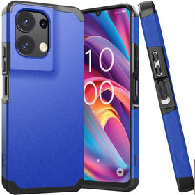 HR PREMIUM TOUGH STRONG HYBRID (MAGNET MOUNT FRIENDLY) CASE COVER FOR TCL K32 / K33 5G - CLASSIC BLUE