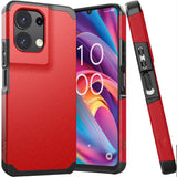 HR PREMIUM TOUGH STRONG HYBRID (MAGNET MOUNT FRIENDLY) CASE COVER FOR TCL K32 / K33 5G - RED