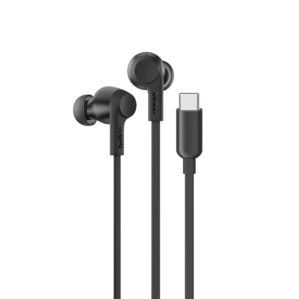 Belkin Usb-C Wired Earbuds W/ Anc - Black