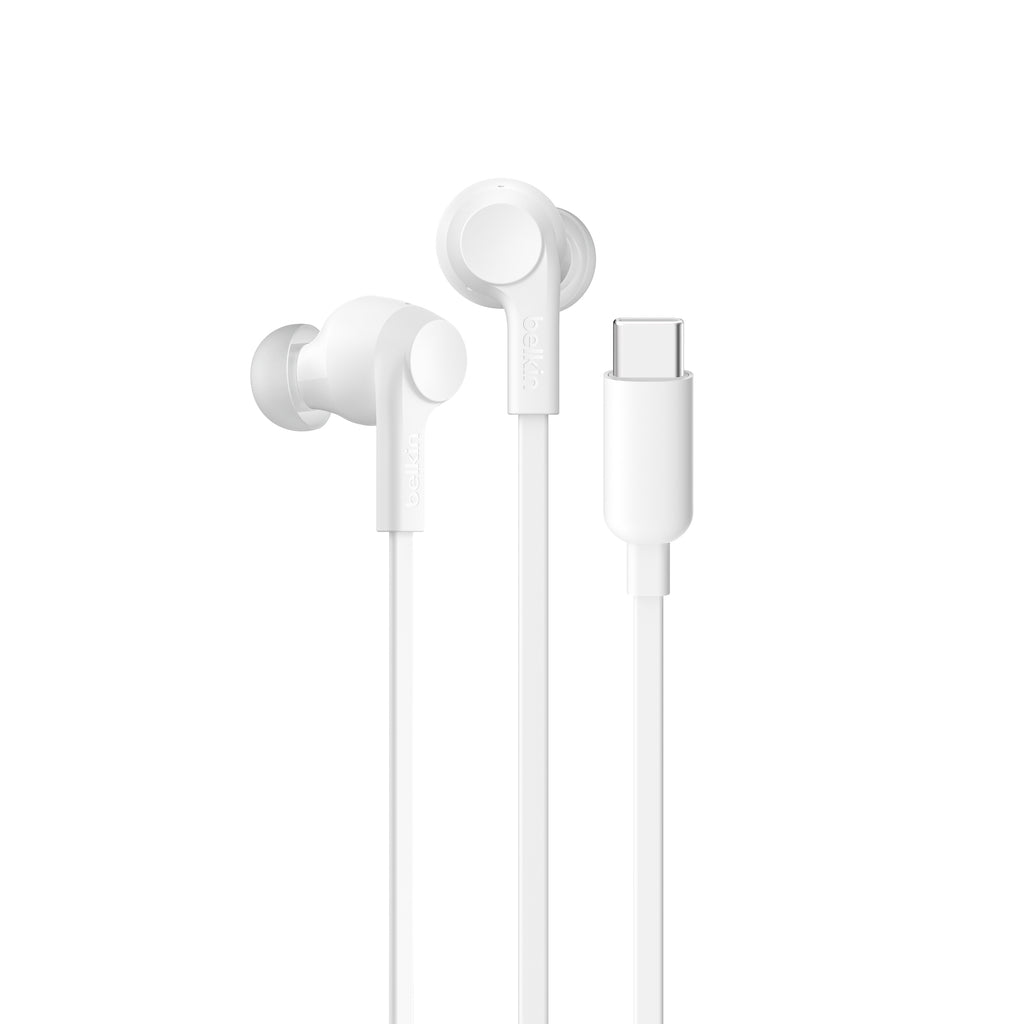Belkin Usb-C Wired Earbuds W/ Anc - White