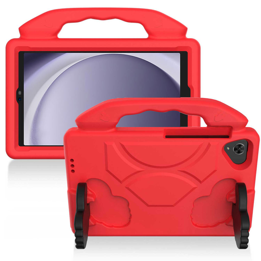 HR PREMIUM THUMBS UP KICKSTAND SHOCKPROOF TABLET CASE COVER FOR SAMSUNG A9 PLUS / A11 PLUS 11" - RED