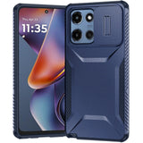 HR Premium Ultimate U Design Hybrid Case With Camera Window Covering For Motorola Moto G 5G 2025/2026 - Dark Blue