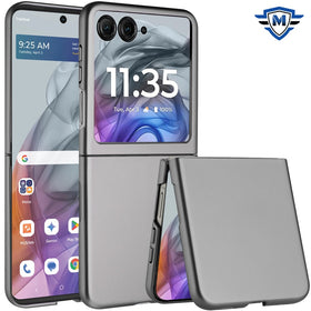 Metkase Flip Snap On Premium Matte Finish Case Cover In Slide-Out Package For Motorola Razr 2024/2025/2026 - Gray