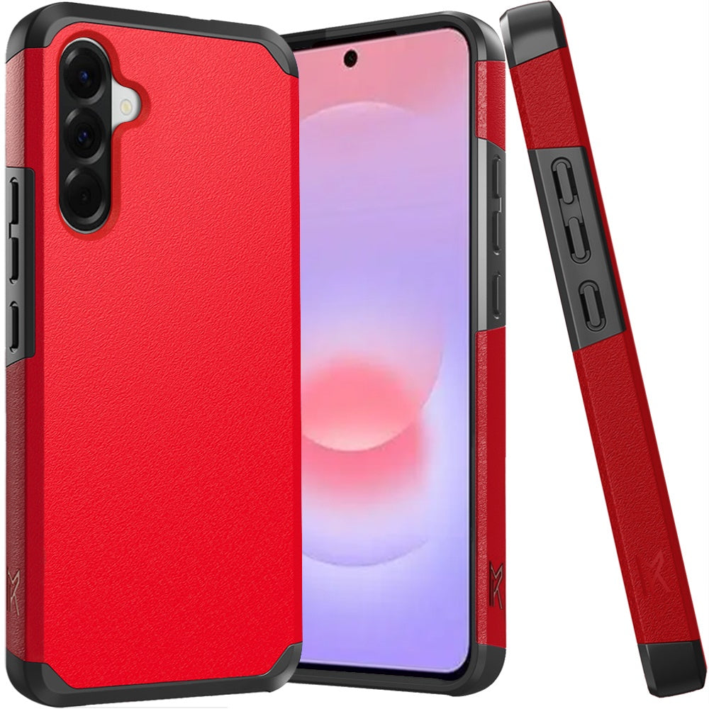 HR Premium Tough Strong Hybrid (Magnet Mount Friendly) Case Cover For Samsung Galaxy A37 / A36 - Red