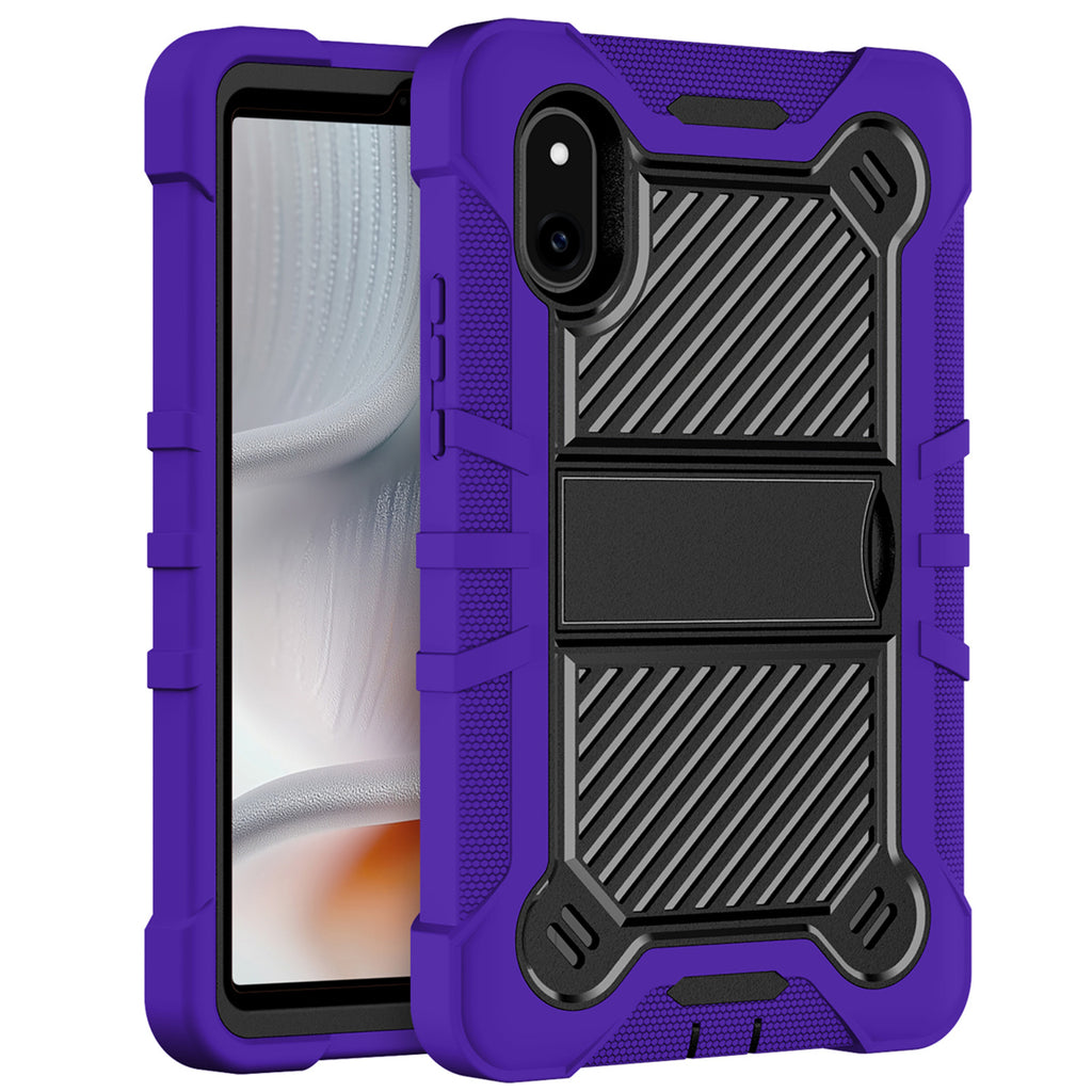 HR Premium Tough Tablet Strong Kickstand Hybrid Case Cover For Blu Tab One 5G - Purple