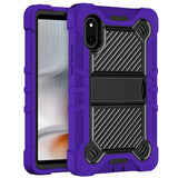 HR Premium Tough Tablet Strong Kickstand Hybrid Case Cover For Blu Tab One 5G - Purple