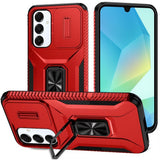 Premium Magnetic Metal Ring Stand Camera Protection For Samsung A16 5G - Red