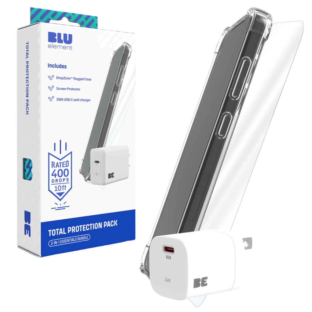 Blu Element 3-Pack Total Protection Magsafe Bundle (Case, Glass, Charger) For Samsung Galaxy S26 - Clear