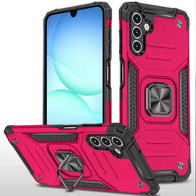 HR Premium Robust Magnetic Kickstand Hybrid Case Cover For Samsung A17 5G - Hot Pink