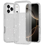 Premium Glitter Ultra Thick 3mm Transparent Hybrid Case Cover For iPhone 17 Pro - Clear