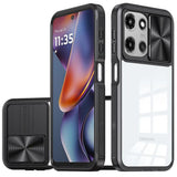 HR Premium Fusion Transparent Clear Hybrid Case Cover For Motorola Moto G 5G 2025/2026 - Black