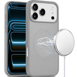 HR Premium [Magnetic Circle] Smooth Safe Matte Feel Hybrid Case For Iphone 18 Pro Max - Grey