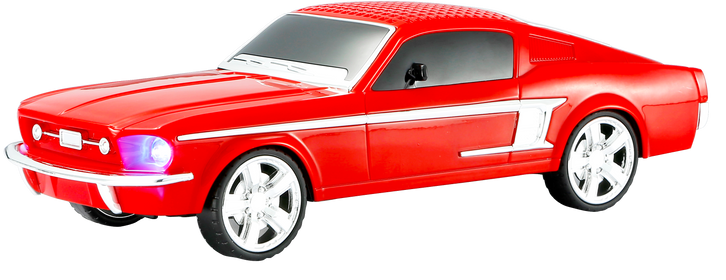 Max Power Mustang Style Portable Car Bluetooth Speaker With Front Flashing Lights - Red
