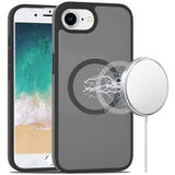 Premium [Magnetic Circle] Smooth Safe Matte Feel Hybrid Case For iPhone 16E / SE4 / 17e - Black