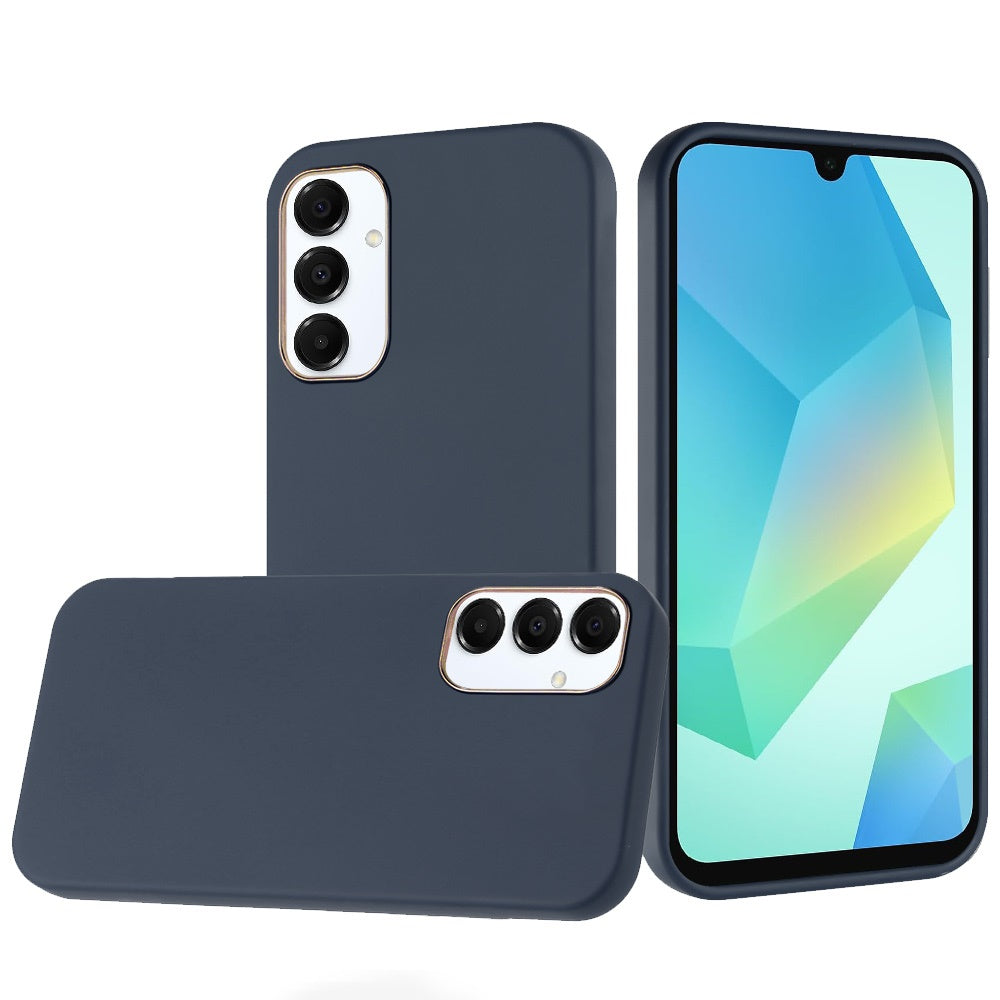 Premium Classy Slick Chromed Hybrid Case Cover For Samsung A16 5G - Dark Blue