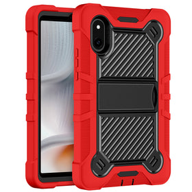 HR Premium Tough Tablet Strong Kickstand Hybrid Case Cover For Blu Tab One 5G - Red