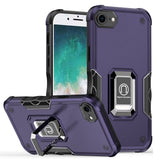 Premium Optimum Magnetic Ring Stand Hybrid Case Cover For iPhone 16E / SE4/ 17e - Dark Purple