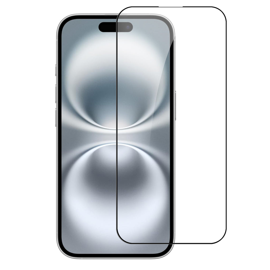 Metkase Black Edged Tempered Glass In Bulk White Paper Card Package For Apple Iphone 18 Pro - Black