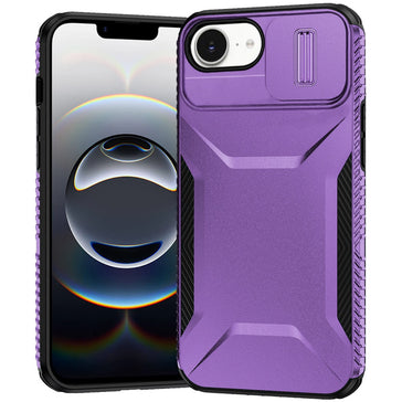 Premium Ultimate U Design Hybrid Case With Camera Window Covering for iPhone 16E (E Edition) / SE4 (2025)/ 17e - Purple