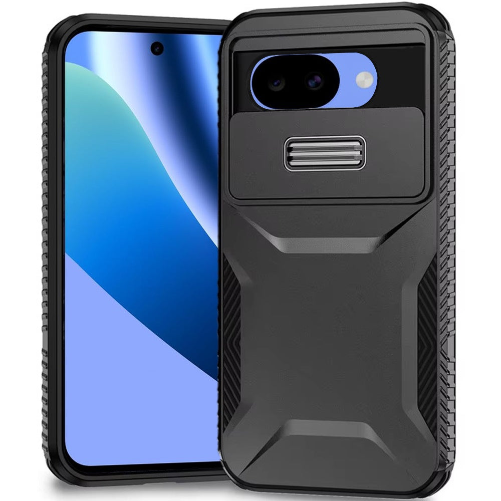 HR Premium Ultimate U Design Hybrid Case W/ Camera Window Covering For Google Pixel 10A - Black