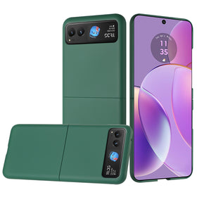 HR Premium Flip Snap On Premium Matte Finish Case Cover For Motorola Razr 2024/2025/2026 - Midnight Green