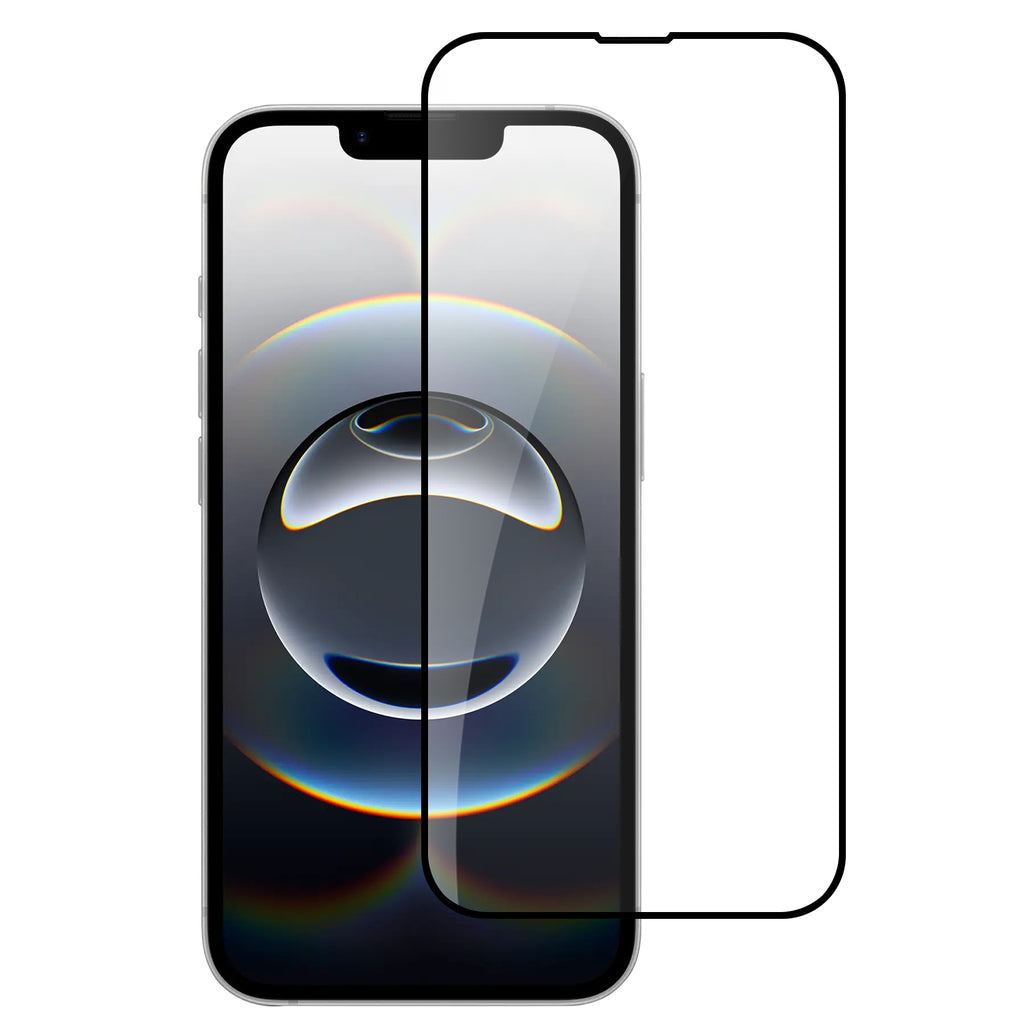 Metkase Black Edged Tempered Glass In Bulk White Paper Card Package For iPhone 16E / SE4 / 17E- Black
