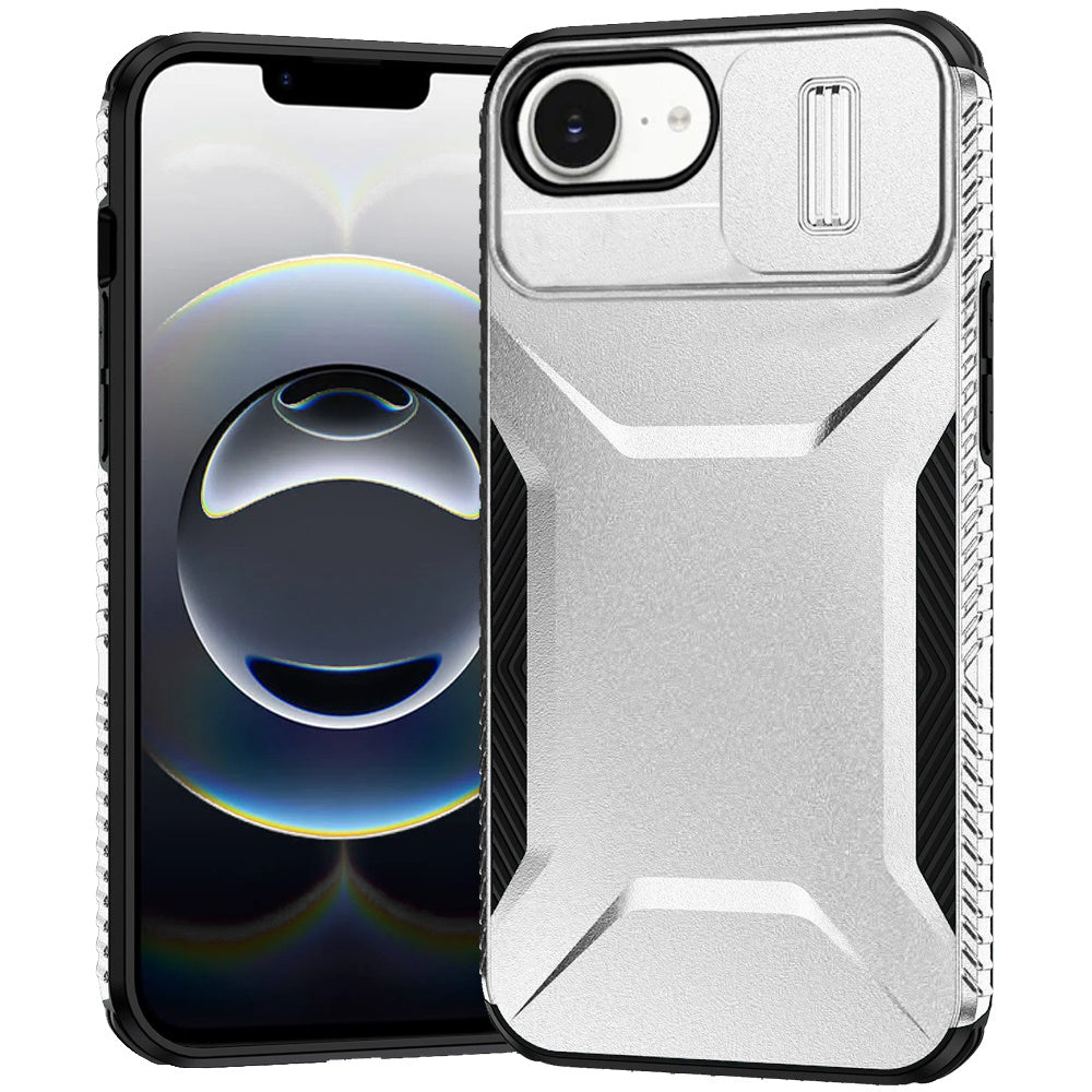 Premium Ultimate U Design Case W/ Camera Window Covering For iPhone 16E / SE4 (2025)/ 17e - Silver