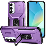 Premium Magnetic Metal Ring Stand Camera Protection For Samsung A16 5G - Purple