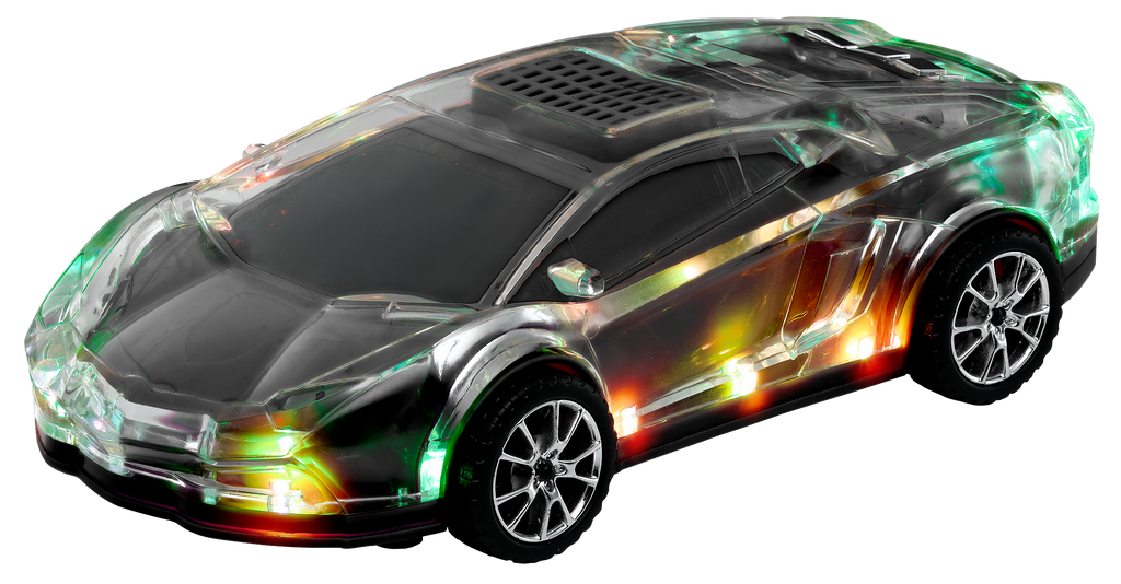 Max Power Lamborghini Style LED Light Up Portable Car Bluetooth Speaker - Black
