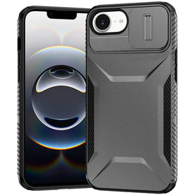 Premium Ultimate U Design Hybrid Case With Camera Window Covering for iPhone 16E (E Edition) / SE4 (2025)/ 17e - Grey