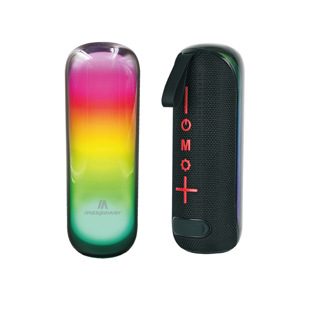 Max Power Beat Glow Portable Bluetooth Speaker - Black