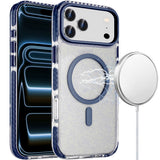 HR Premium Transparent Matching Color Magnetic Ring Hybrid Case For Iphone 18 Pro Max - Blue