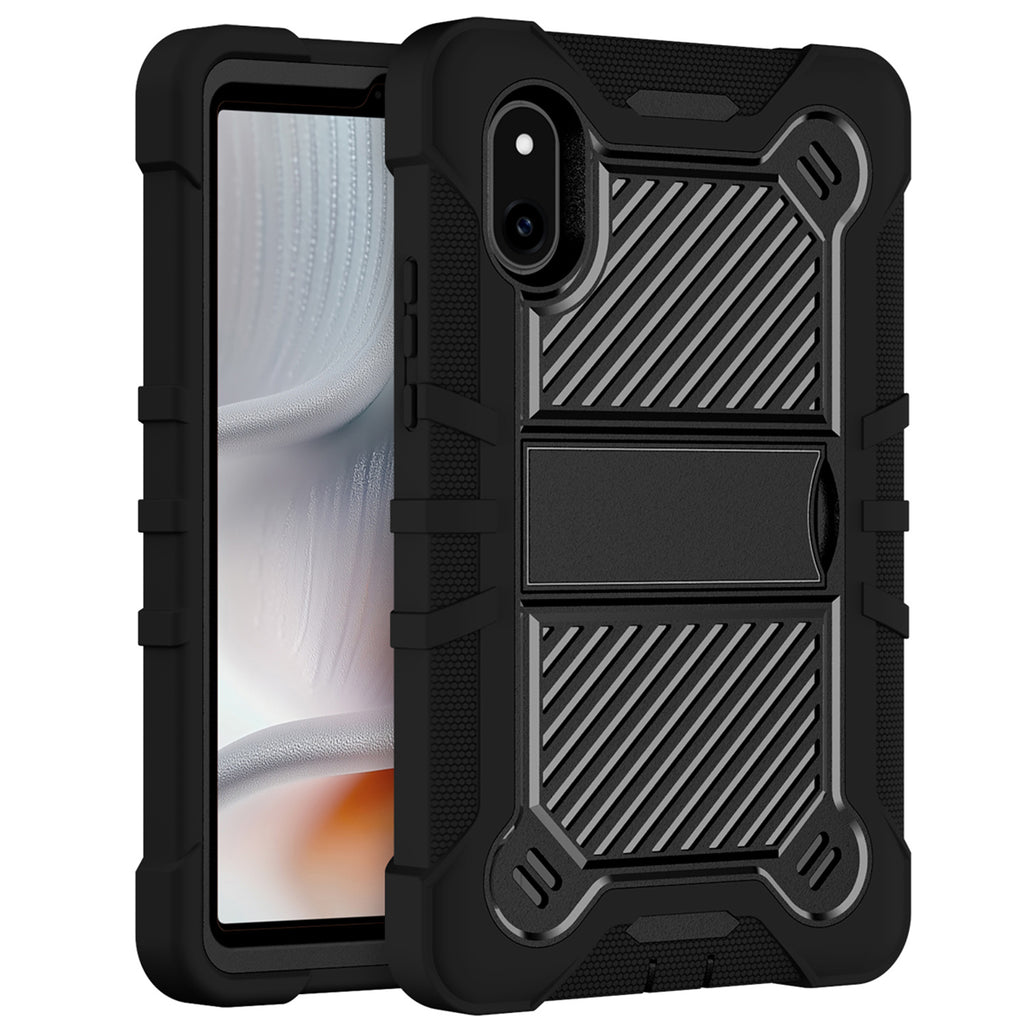 HR Premium Tough Tablet Strong Kickstand Hybrid Case Cover For Blu Tab One 5G - Black