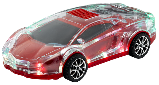 Max Power Lamborghini Style LED Light Up Portable Car Bluetooth Speaker - Red