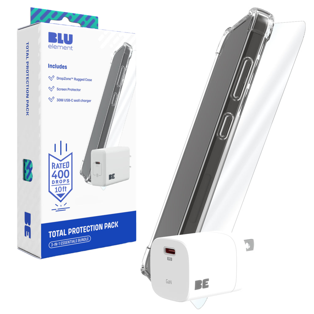 Blu Element 3-Pack Total Protection Magsafe Bundle (Case, Glass, Charger) For Iphone 17 Air (120-10403)