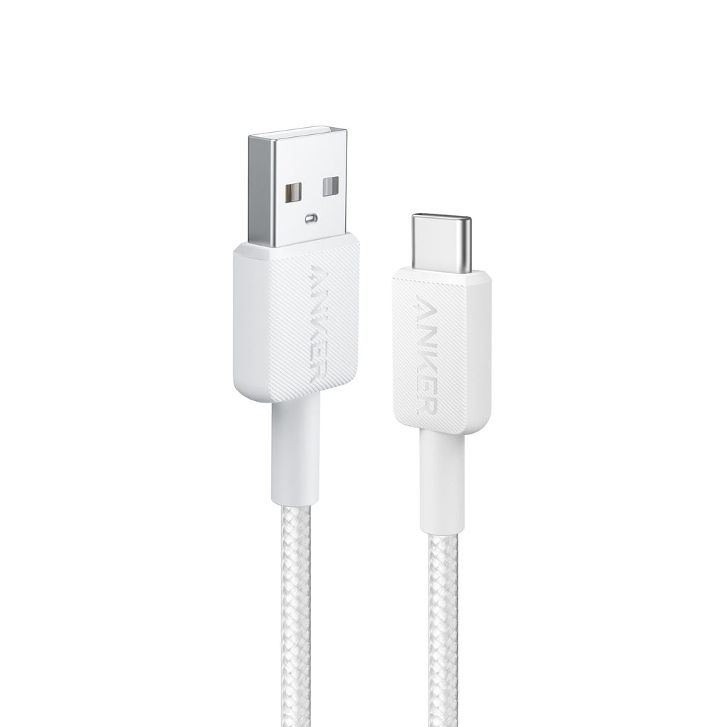 Anker 322 Braided USB-A to USB-C 10' Cable - White