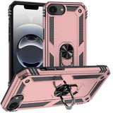 Premium Ring Magnetic Kickstand Hybrid Case For iPhone 16e / SE4/ 17e - Rose Gold