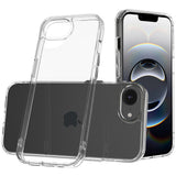 Premium Pure Crystal Transparent Thick 2.0Mm Shockproof Chromed Buttons Case Cover For iPhone 16E / Se4 / 17E - Clear