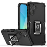 Premium Optimum Magnetic Ring Stand Hybrid Case For Samsung A16 5G - Black