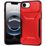 Premium Ultimate U Design Hybrid Case With Camera Window Covering For iPhone 16E / SE4 (2025)/ 17e - Red