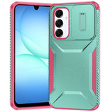 HR Premium Ultimate U Design Hybrid Case With Camera Window Covering For Samsung A17 5G - Teal+Hot Pink