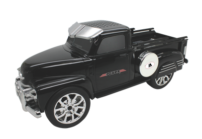 Max Power Pick Up Truck Style Portable Bluetooth Speaker With Front Flashing Lights - Black