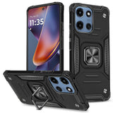 HR Premium Robust Magnetic Kickstand Hybrid Case Cover For Motorola Moto G 5G 2025/2026 - Black