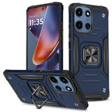 HR Premium Robust Magnetic Kickstand Hybrid Case Cover For Motorola Moto G 5G 2025/2026 - Blue